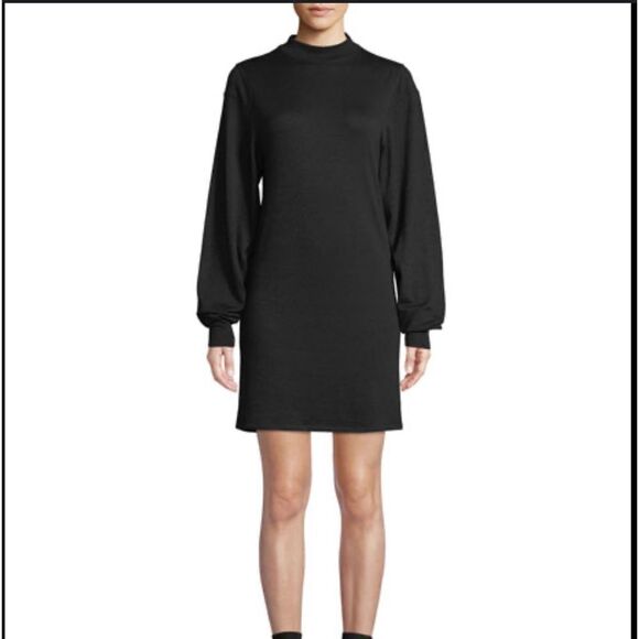 Rag & Bone Black Bigsby Mini Shift‎ Dress Bishop Sleeves Small - Picture 3 of 6